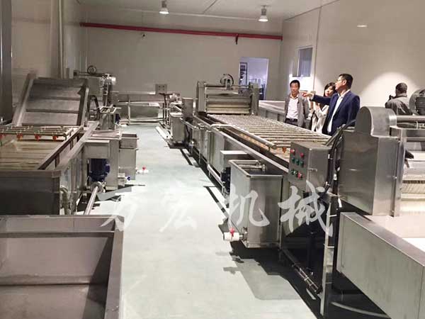 蔬菜漂燙殺青清洗流水線